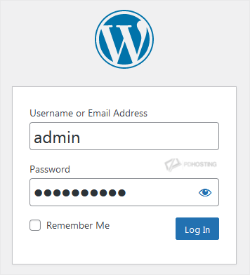 WordPress Login Dashboard