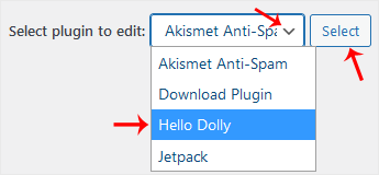 Select Plugin to Edit