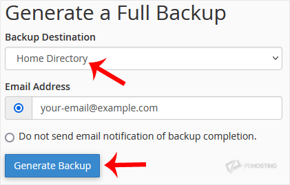 Generate a Full Backup