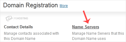 Update nameservers of domain