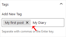 WordPress Tags, Add New Tag