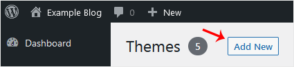 WordPress theme Add New
