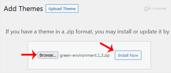 WordPress Install Theme from Zip File
