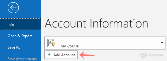 Outlook 2019 Add Account