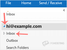 Outlook, click inbox to SYNC