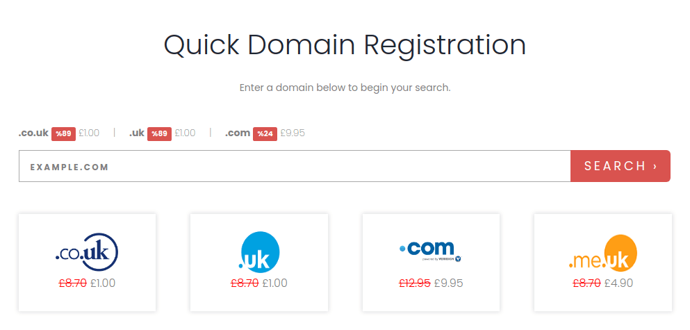 PD Hosting UK Domain Registration