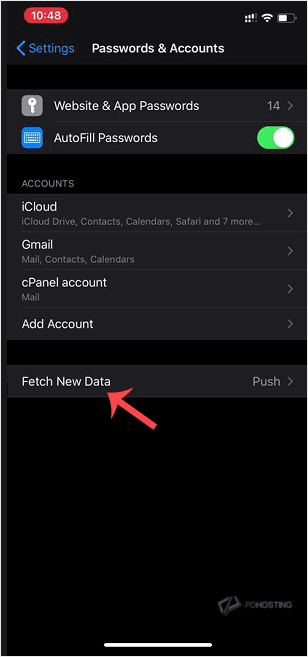 tap on Fetch New Data