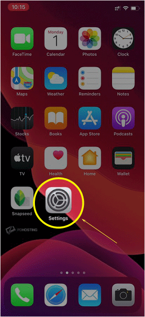 Apple Mobile and click on the Settings icon